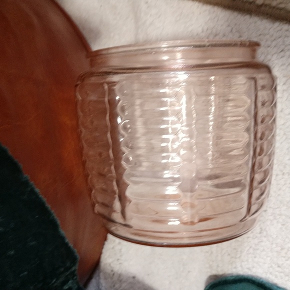 Vtg Anchor Hocking Pink Depression Glass Princess Cookie Cracker Jar Base Only - Picture 4 of 7